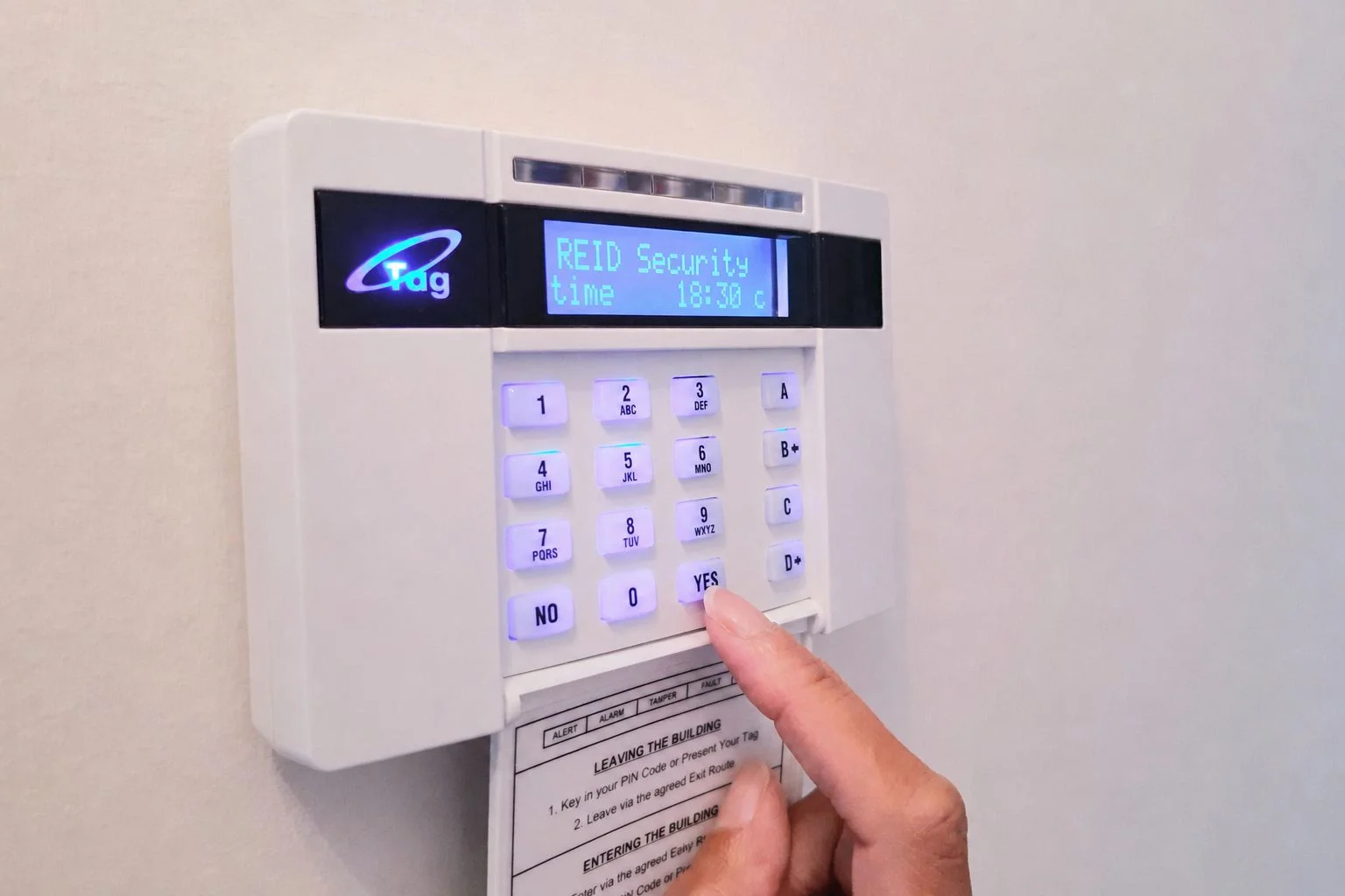 Intruder alarm bring used